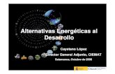 Alternativas Energéticas al Desarrollo - TeideAstro energeticaas al... · Alternativas Energéticas al Desarrollo. Consumo de energía y bienestar Datos de 1997. Consumo de energía