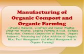 Manufacturing of Organic Compost and Organic Farming · 2016. 10. 31. · “Ina world of many choices organic agriculture is a serious option for many farmers, Enterprises and consumers.