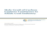 Holy Grail of Carbon Capture Continues to Elude Coal Industry · 2018. 11. 15. · Holy Grail of Carbon Capture Continues to Elude Coal Industry 2 Executive Summary Hopes for carbon