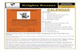 Knights Knotes Elementary School · 2016. 10. 5. · Knights Knotes Elementary School October 3-7 Celebrate Me 5 International Walk to School Day 10 Holiday: Staff Development 21