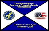 Protecting the Rights of Parents and Prospective …centerforchildwelfare.fmhi.usf.edu/Training/2018cps...U.S. Department of Health and Human Services – Office for Civil Rights 1
