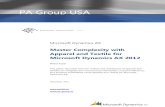 PA Group USA - Thy:Tunisie · 2014. 4. 30. · Microsoft Dynamics AX Master Complexity with Apparel and Textile for Microsoft Dynamics AX 2012 White Paper This paper discusses how