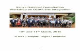 Kenya National Consultation Workshop on CGIAR Site Integration · PDF file 2017. 12. 18. · 2 Executive summary During the 2nd phase of CGIAR Research Programs driven by the 2016
