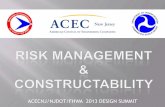 Presentation Team - ACECNJacecnj.org/pdf/ACECNJ-NJDOT-FHWA-RM... · Presentation Team: “Risky Business” •Definition of Risk •What is Risk Management (RM) •Constructability