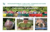 HOUSATONIC VALLEY ASSOCIATION€¦ · the Berkshires and northwest Connecticut. And hundreds more joined Be RiverSmART, a Berkshire partnership with the Massachusetts College of Liberal