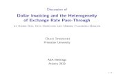 Dollar Invoicing and the Heterogeneity of Exchange Rate ...itskhoki/discussions/BGPM_AEA_2019.pdf · Discussion of [.2cm] Dollar Invoicing and the Heterogeneity [3pt] of Exchange