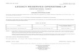 LEGACY RESERVES OPERATING LP€¦ · FERC ICA Oil Tariff F.E.R.C. No. 2.1 1 .0 (Cancels F.E.R.C. No. 2. 10 .0 ) LEGACY RESERVES OPERATING LP PROPORTIONAL TARIFF Applying on CRUDE