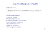 representing uncertainty - Blutner uncertainty.pdf · Representing Uncertainty Material used Halpern: Reasoning about Uncertainty. Chapter 2 1 Motivating examples 2 Possible worlds