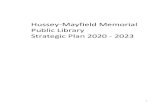 Hussey-Mayfield Memorial Public Library Strategic Plan ... · Memorial Public Library stands in relation to its peers. Additionally, Library staff compiled and analyzed Library usage