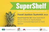 Transforming food shelves to bring good food to all Food ...stagetimeproductions.com/fjs/presentations2019/Deep Dive - Good f… · Food Justice Summit 2019 Good Food For All: How