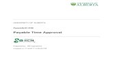 UNIVERSITY OF ALBERTA · Training Guide Payable Time Approval Page 3 Time Approval Time Approval enables University of Alberta departments and faculties to approve payable time entered