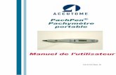 PachPen Pachymètre portabled163axztg8am2h.cloudfront.net/static/doc/9b/47/a739e3e67a2565e… · Ce manuel est un guide destiné aux techniciens, aux optométristes et aux ophtalmologistes