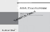 AQA Psychology - Amazon S3...AQA Psychology – Paper 1 (A) MARK SCHEME Mark Scheme - AQA Psychology - Paper 1 (A) Page 5 N 65% of participants went to the end of the shock generator.They
