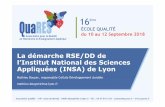 La démarche RSE/DD de l’Institut National des Sciences … · 2018. 10. 18. · 16 ème École Qualité en Recherche et en Enseignement Supérieur du 10 au 12 septembre 2018 2010-2015