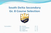 South Delta Secondary Gr. 8 Course Selection · Course selection, post-secondary education, and careers. Personal situations. There are four counsellors at SDSS - one for each grade