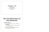 CMP 110 Chapter 10cmerlo/reference/ch10.pdfhosts file in hosts. txt . Each time the . txt at the INtitute. which to all Accessing Information on the Internet . The Origin of the Domain