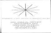 50th ANNUAL REPORT SEPTEMBER 1970 NATIONAL BUREAU OF … · 2017. 5. 5. · Studies in the National Income Accounts-John W. Kendrick 44 Measurement and Analysis of National Income