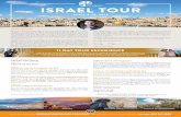 ISRAEL TOUR - Amazon S3 · 2018. 8. 27. · • Breakfast and dinner included along with four special lunch stops during the tour, including a special St. Peter’s Fish Lunch •
