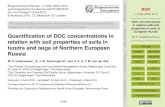 DOC concentrations in relation with soil properties in ... · ern Russia: a tundra (67 N/62 E) and a taiga (62 N/50 E). The tundra study area is located close to the city of Vorkuta