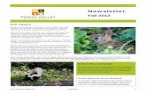 Newsletter Wizard - Rideau Valley Wildlife Sanctuary · 2014. 12. 1. · Fall 2013 1 Newsletter Fall 2013. Fall Update . Thanks to our supporters, the Rideau Valley Wildlife Sanctuary