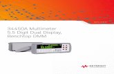 34450A Multimeter 5.5 Digit Dual Display, Benchtop DMM ... · – Up to 50,000 memory points for data logging ... Benefit from a new perspective by visualizing multiple DMM’s at