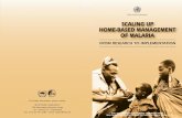 SCALING UP HOME-BASED MANAGEMENT OF MALARIA · SCALING UP HOME-BASED MANAGEMENT OF MALARIA Acknowledgements This handbook is the result of consensus reached during a workshop held