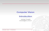 Computer Vision Introductionatorsell/Visione/01-Intro.pdf · Digital Image Processing. Prentice-Hall, 2002 D. Forsyth and J. Ponce. Computer Vision. A Modern Approach. Prentice-Hall,