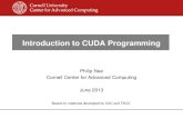 Introduction to CUDA Programming · 2013. 6. 17. · What is CUDA? • Compute Unified Device Architecture – Manycore and shared-memory programming model – An Application Programming