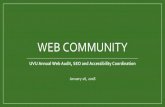 Web Community - Utah Valley University | Utah Valley ... · 1/26/2018  · Receive the Website Audit Instructions, Audit Checklists (2) and Site Audit Checklist from your Web Steward.