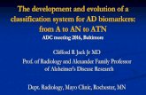 ADC meeting 2016, Baltimore · classification system for AD biomarkers: from A to AN to ATN ADC meeting 2016, Baltimore Clifford R Jack Jr MD Prof. of Radiology and Alexander Family