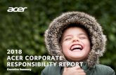 Executive Summary - Acer Inc.static.acer.com/up/Resource/AcerGroup/Sustainability/Reports... · 2019-08-12  · Acer’s India oﬃce received Great Place to Work certiﬁcation.