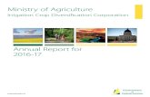Annual Report ICDC 2016-17 - Microsoft...Annual Report for 2016-17 5 Ministry of Agriculture Irrigation Crop Diversiﬁ cation Corporation (ICDC) projects in 2016-17 included: ð ed