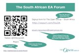 The South African EA Forum - The Open Group South Africaopengroup.co.za/sites/default/files/presentations/EA Forum August 2… · (e.g. MindManager) Office Software (e.g. Excel, PowerPoint)