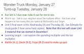 Monster-Truck Monday, January 27 Turnt-up Tuesday, January 28€¦ · Monster-Truck Monday, January 27 ... Thrift-Store Thursday, January 30 Warm up: Please get out your study guide