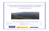 INDICE GENERAL EVALUACIÓN PRELIMINAR DE IMPACTO AMBIENTAL DEL PROYECTO DE … · 2019. 5. 27. · Rodalización de los montes según formaciones forestales arboladas y de matorral,
