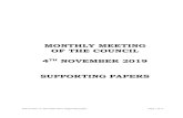 MONTHLY MEETING OF THE COUNCIL 4TH NOVEMBER 2019 ... · Full Council, 4th November 2019, Supporting Papers Page 4 of 31 6. Minute 868/19 – Clerk’s Report – Item 13 – Things