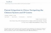 Patent Litigation in China: Navigating the Chinese System ...media.straffordpub.com/products/ip-litigation-in... · 1/16/2020  · uniform appeal tribunal for the following first