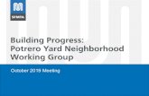 October 2019 Meeting - SFMTA€¦ · 1. Meet and Greet - 10 minutes 1. Working Group Member Announcements - 20 minutes 1. Potrero Yard Proposed Project Concept – 40 minutes 1. October