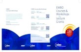 EMBO CW Basic flyer march2020 print - socevol.cl€¦ · EMBO Courses & Workshops EMBO funds the largest number of life science meetings in Europe. EMBO Courses & Workshops provides