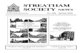 STREATHAM SOCIETY CONTACTS SOCIETY NEWS · new publication (see p.20) 1913: Britain Monday 1st June tographer and a Streatham shop-8pm ANNUAL GENERAL MEETING followed by A HISTORY