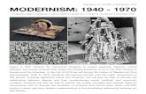 Topics in 20th Century Art MODERNISM: 1940 - 1970€¦ · Topics in 20th Century Art introduces students to certain aesthetic theories, critical debates, and social contexts that