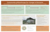 Community philanthropy for change in Romania · operaons, including CBO development and capacity building, advocacy, youth and entrepreneurial educaon among others, and channeled