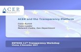 ACER and the Transparency Platform - ENTSOG...Faster overview and access to the right booking platforms for CAM-relevant points CAM and CMP relevance per IP side Denotation of CAM