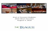 End of Session Bulletin 2016 Short Session August … Documents/EOS...2nd Vice President Michael Lazzara, Mayor Pro Tem of Jacksonville. 3 North Carolina League of Municipalities |