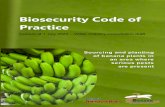 Biosecurity Code of Practice · 2020. 7. 1. · sourcing and planting of banana planting materials. ... both prevention and, if a biosecurity event occurs, early detection leading