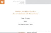 Wimba and Open Source · Wimba and the Community Examples Miscellaneous Round 1 Round 2 Round 3 GPL? Figure: GPL Logo (GNU) General Public License • Most widely used open source
