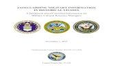 SAFEGUARDING MILITARY INFORMATION IN ......CRM Handbook: Safeguarding Military Information ii Acknowledgements 1-Nov-13 David Werner, Asst. Director for Communications and Outreach,