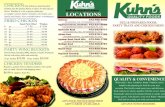 LOCATIONS - Kuhns Market · PDF file LOCATIONS Highwood Street, Northside 412-231-8088 1130 HIGHWOOD STREET, PITTSBURGH, PA 15212 CHICKEN Our delicious, hand breaded Chicken has the
