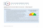 USCBC China Economic Reform Scorecard “Mixed Signals” Economic Reform... · This report assesses the impact of China’s reform efforts on foreign ... New rules in the banking