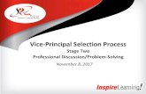 Vice-Principal Selection Process - YRDSB · Stage 2 Process Part 1 Discussion about written submission from Stage 1 • Who: You, your principal, 2 selection committee members •